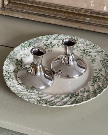 Silver plated candleholders - NEROLI
