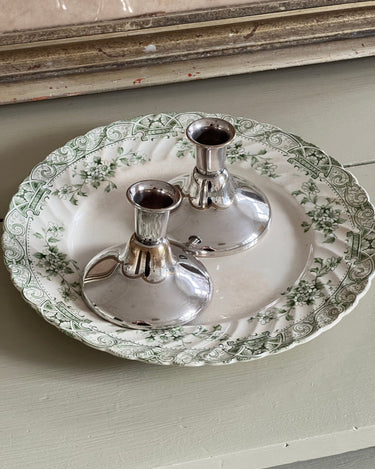 Silver plated candleholders - NEROLI