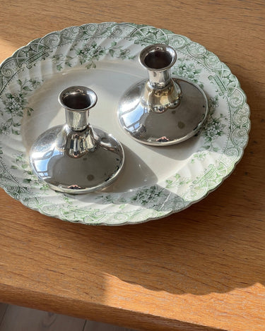 Silver plated candleholders - NEROLI