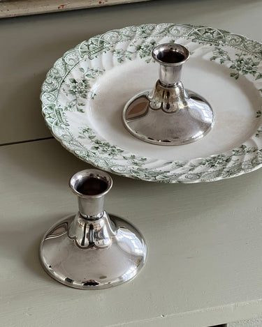 Silver plated candleholders - NEROLI