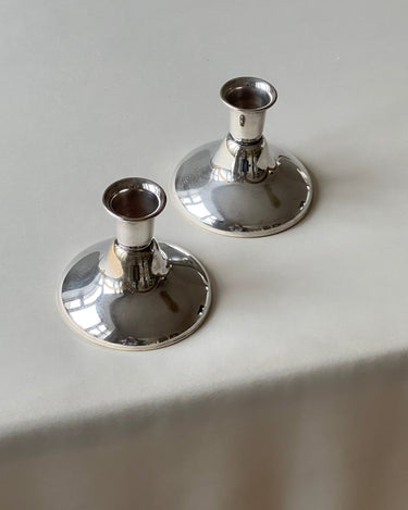 Silver plated candleholders - NEROLI