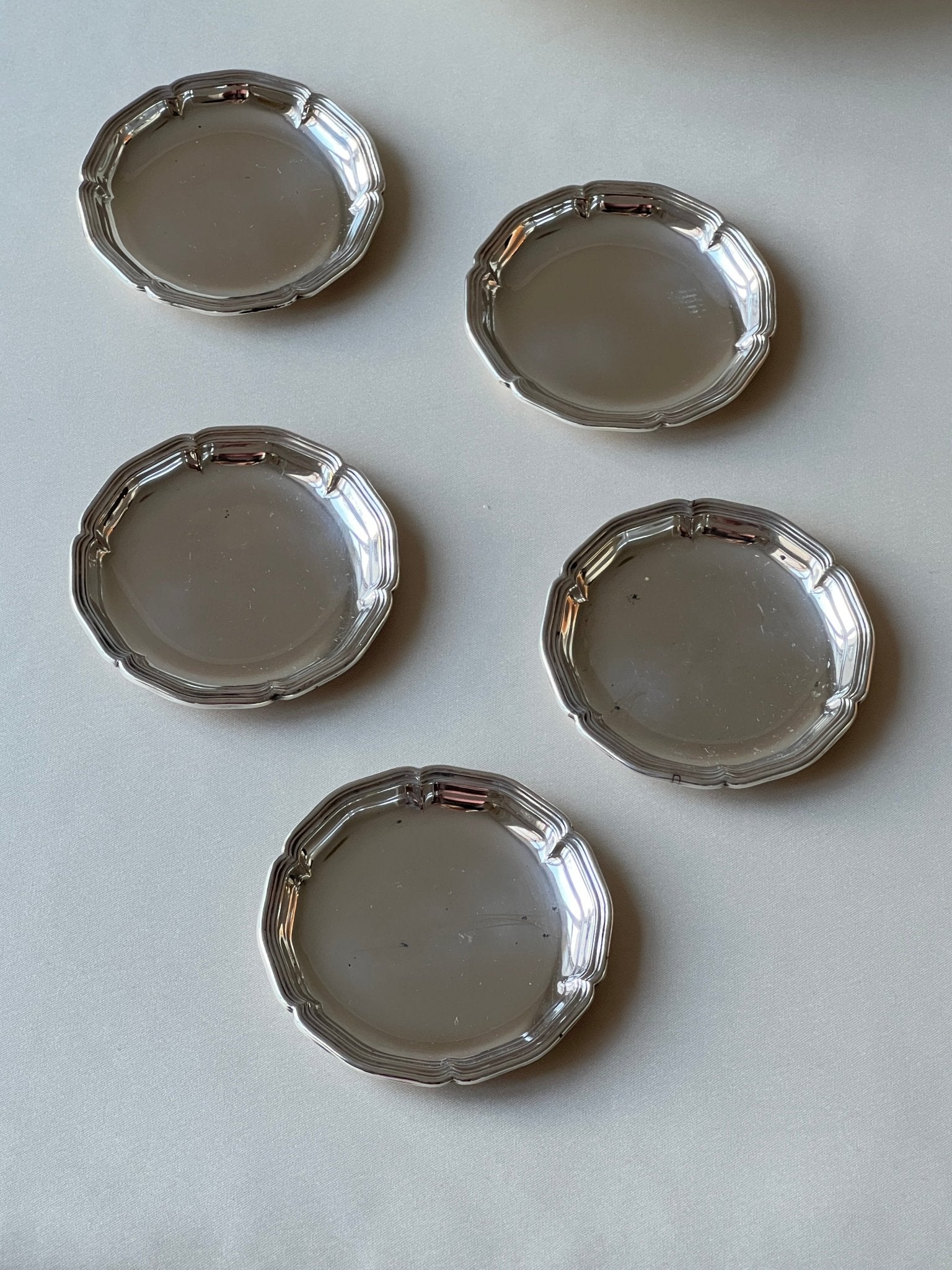 Silver plated coasters - NEROLI