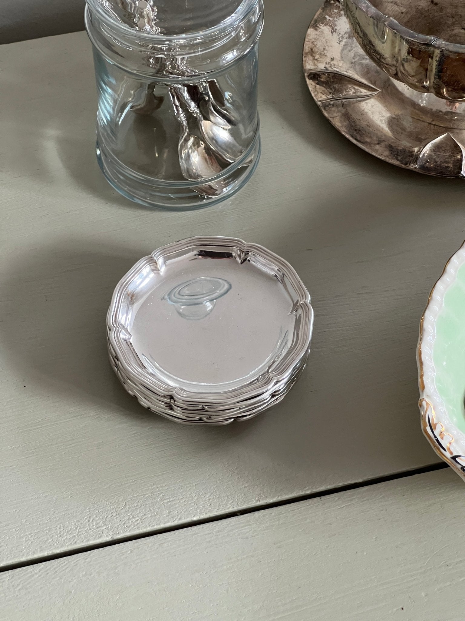 Silver plated coasters - NEROLI