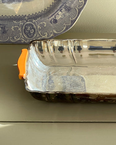 Silver plated dish with handles - NEROLI