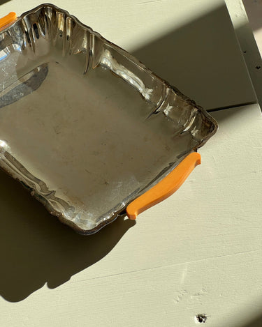 Silver plated dish with handles - NEROLI