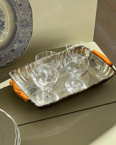 Silver plated dish with handles - NEROLI