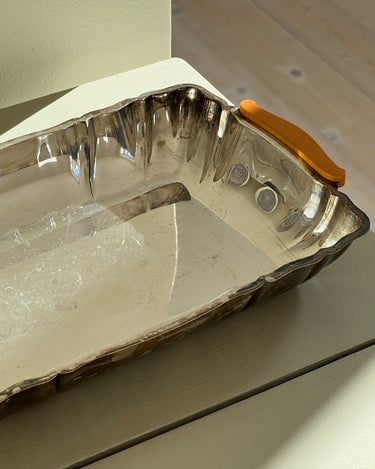 Silver plated dish with handles - NEROLI
