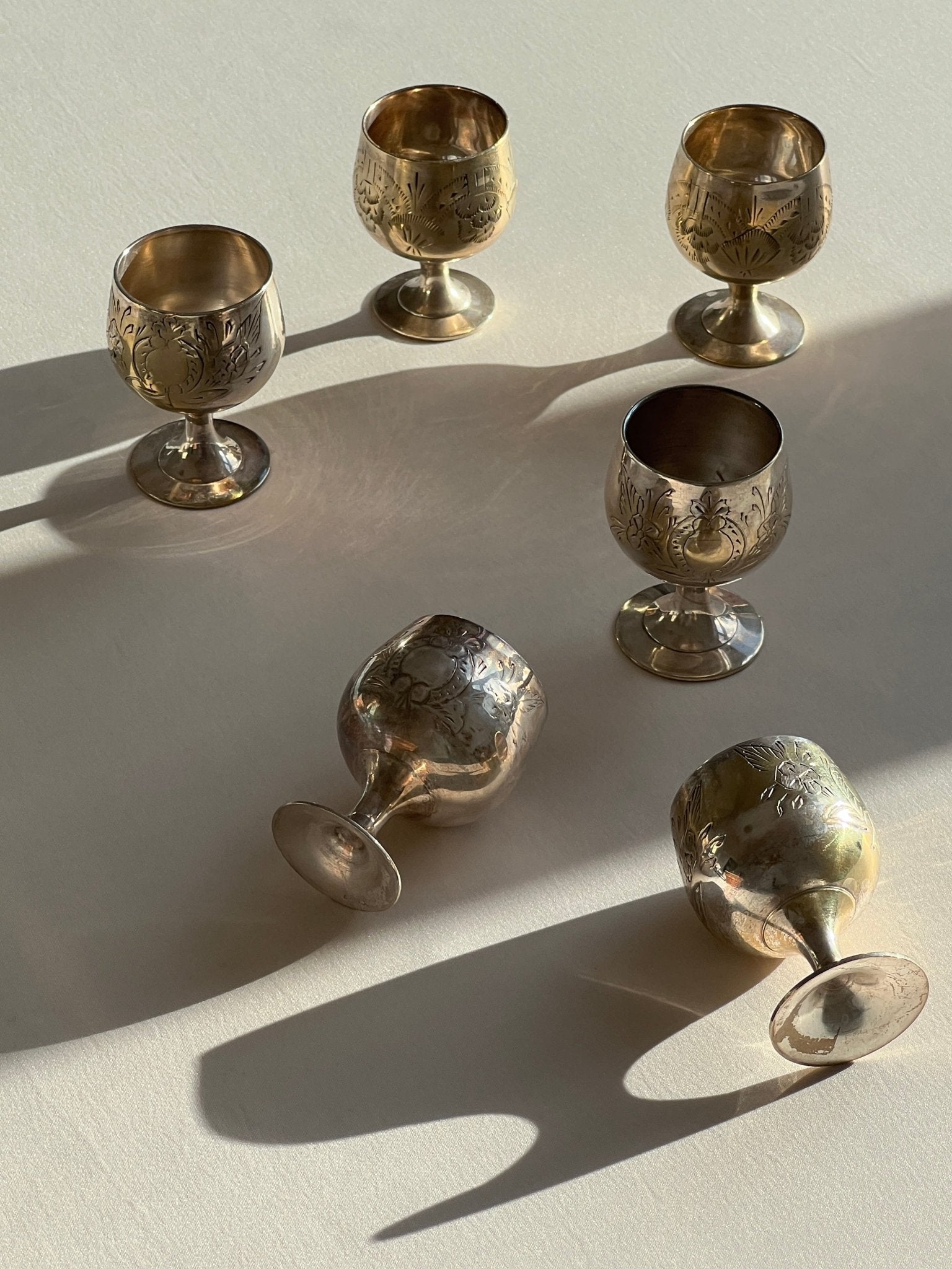 Silver plated egg cups - NEROLI