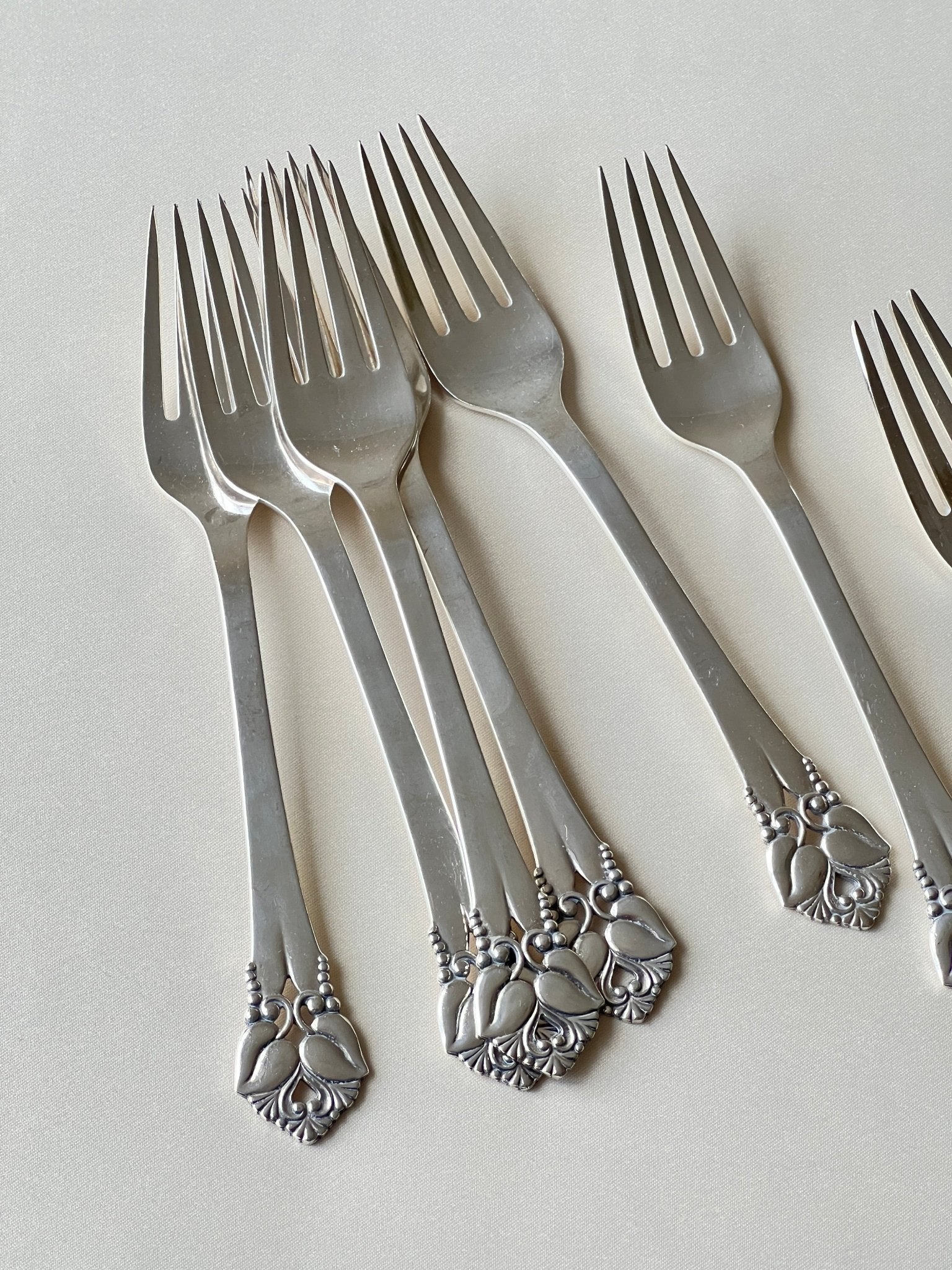 Silver plated forks (7 pcs) - NEROLI