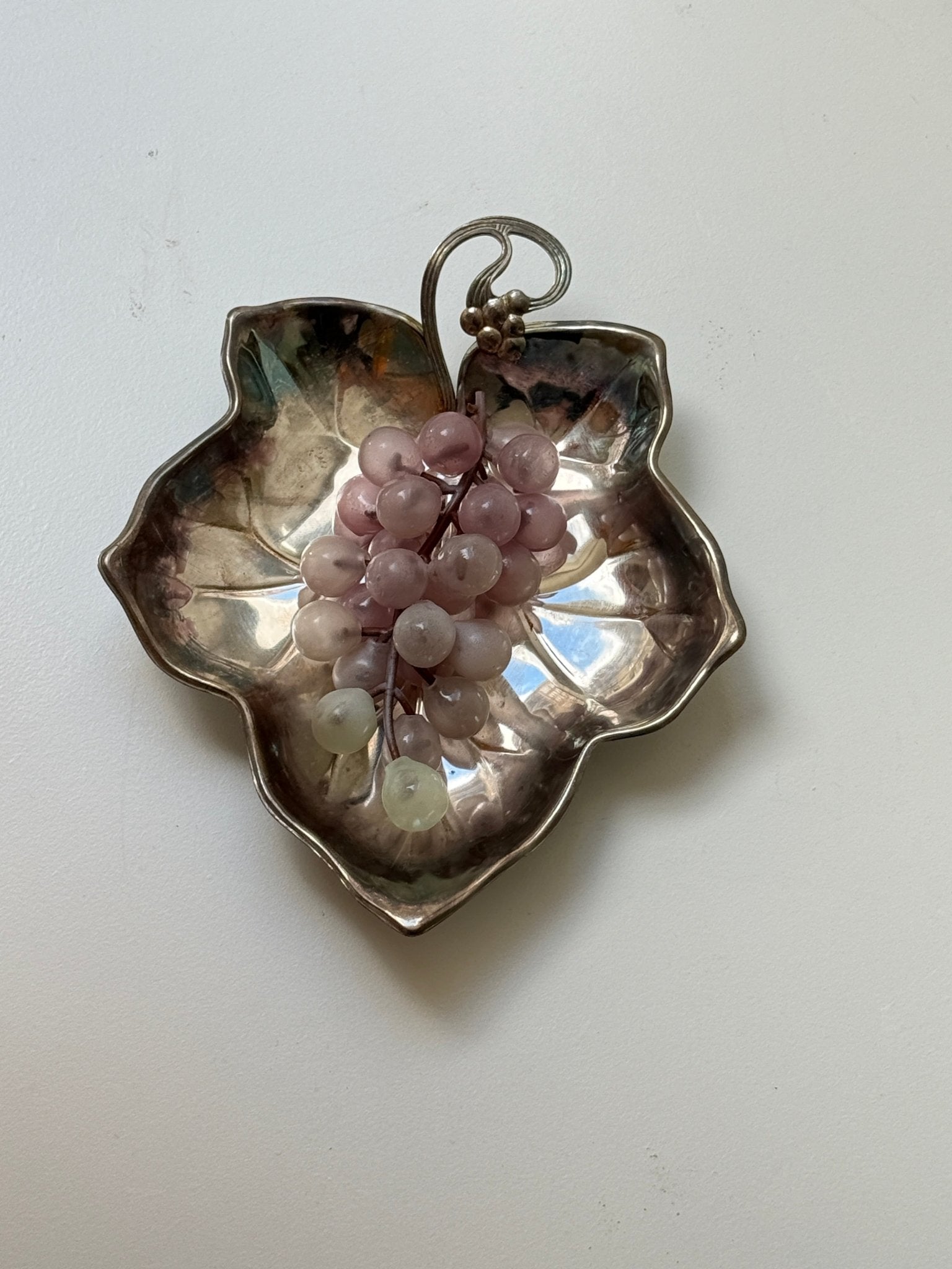 Silver plated leaf bowl - NEROLI