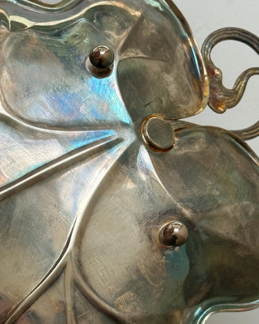 Silver plated leaf bowl - NEROLI