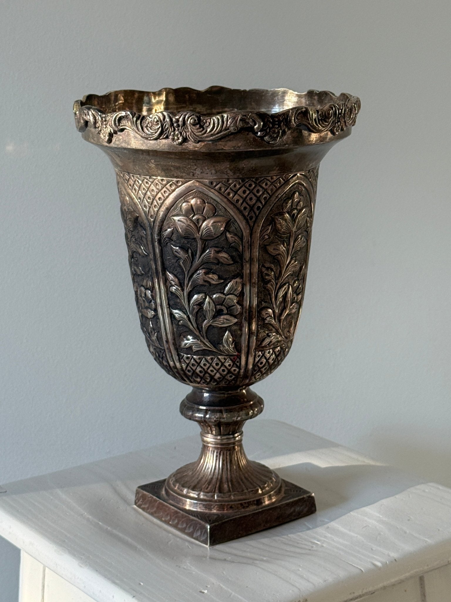 Silver plated vase - NEROLI