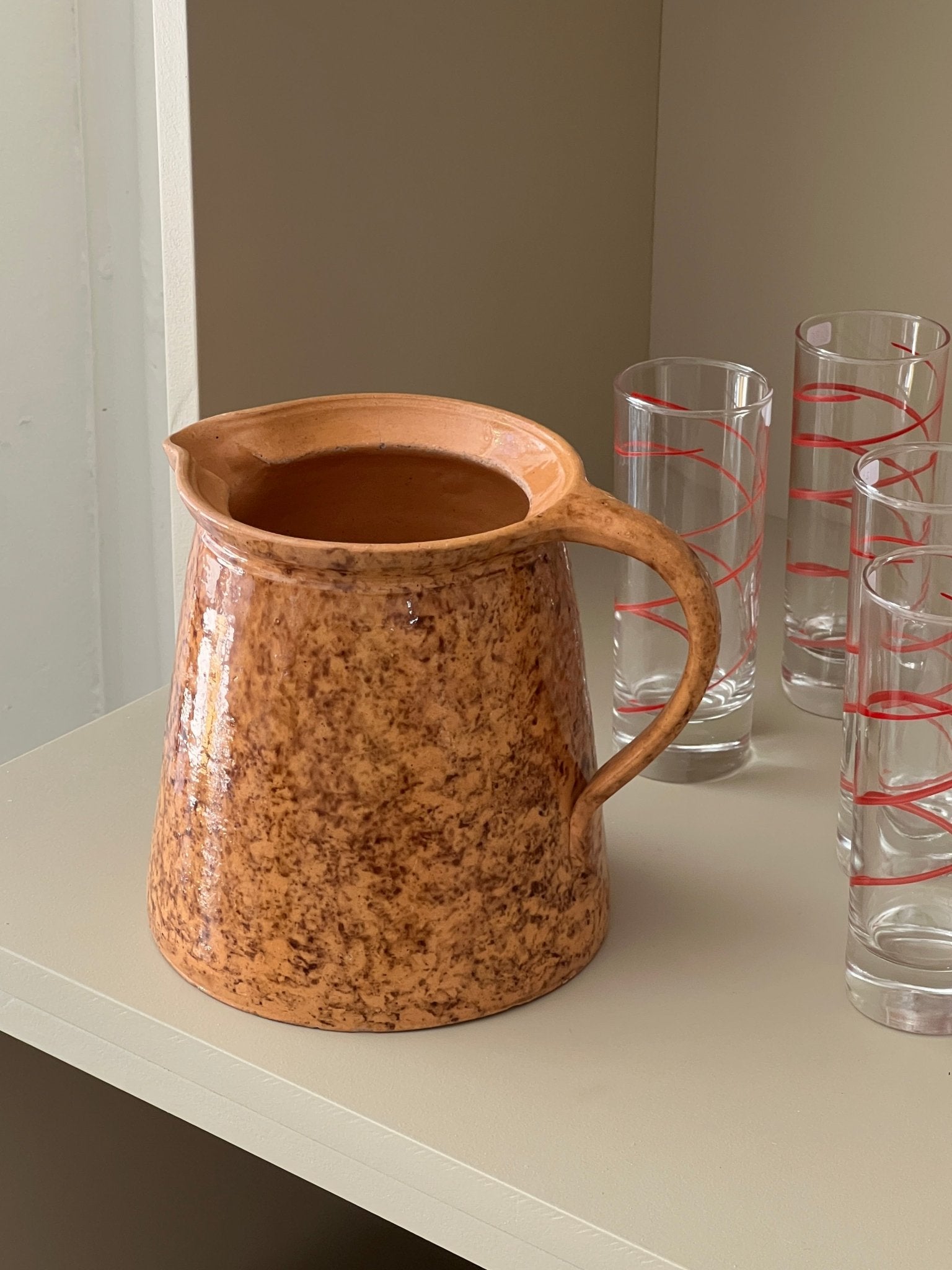 Speckled ceramic pitcher - NEROLI