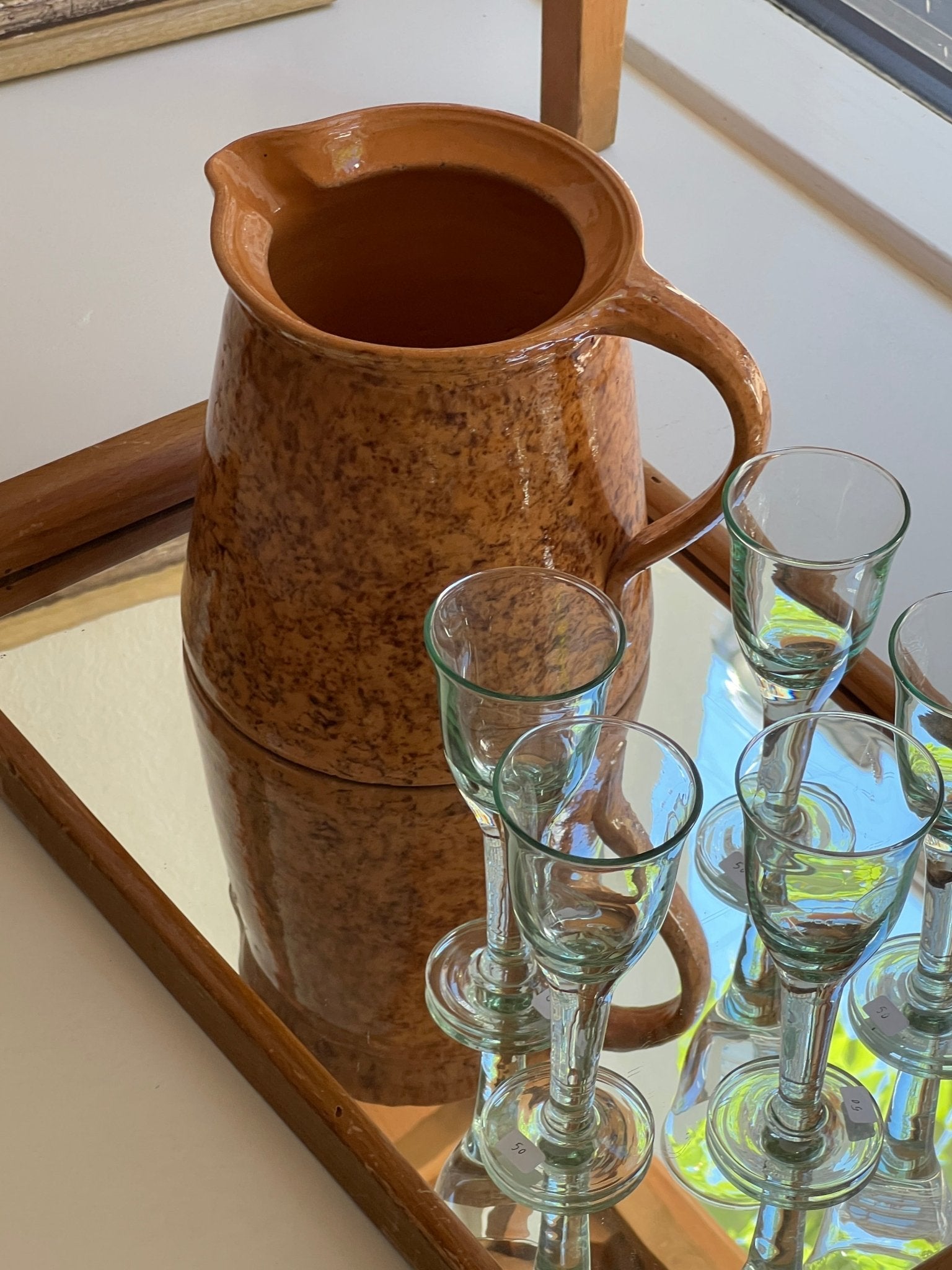 Speckled ceramic pitcher - NEROLI