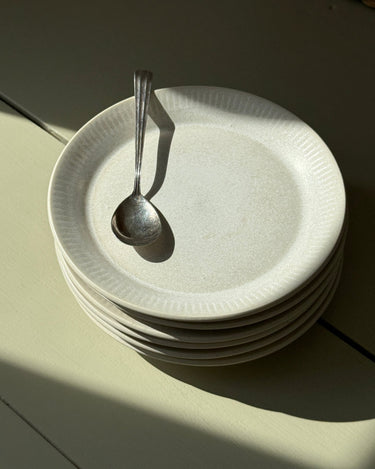 Stoneware cake plates (6 pcs) - NEROLI