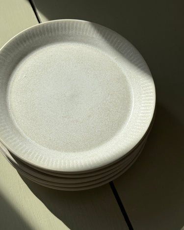 Stoneware cake plates (6 pcs) - NEROLI