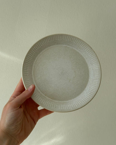 Stoneware cake plates (6 pcs) - NEROLI
