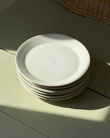 Stoneware cake plates (6 pcs) - NEROLI