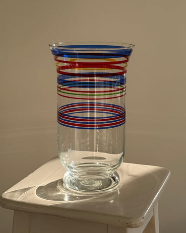 Striped glass vase - NEROLI