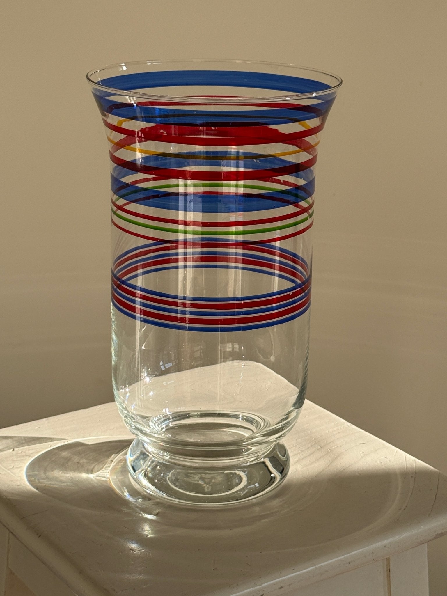 Striped glass vase - NEROLI