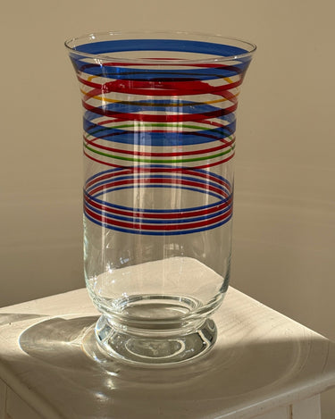 Striped glass vase - NEROLI