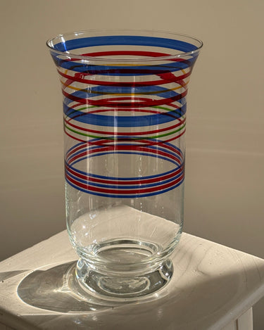 Striped glass vase - NEROLI