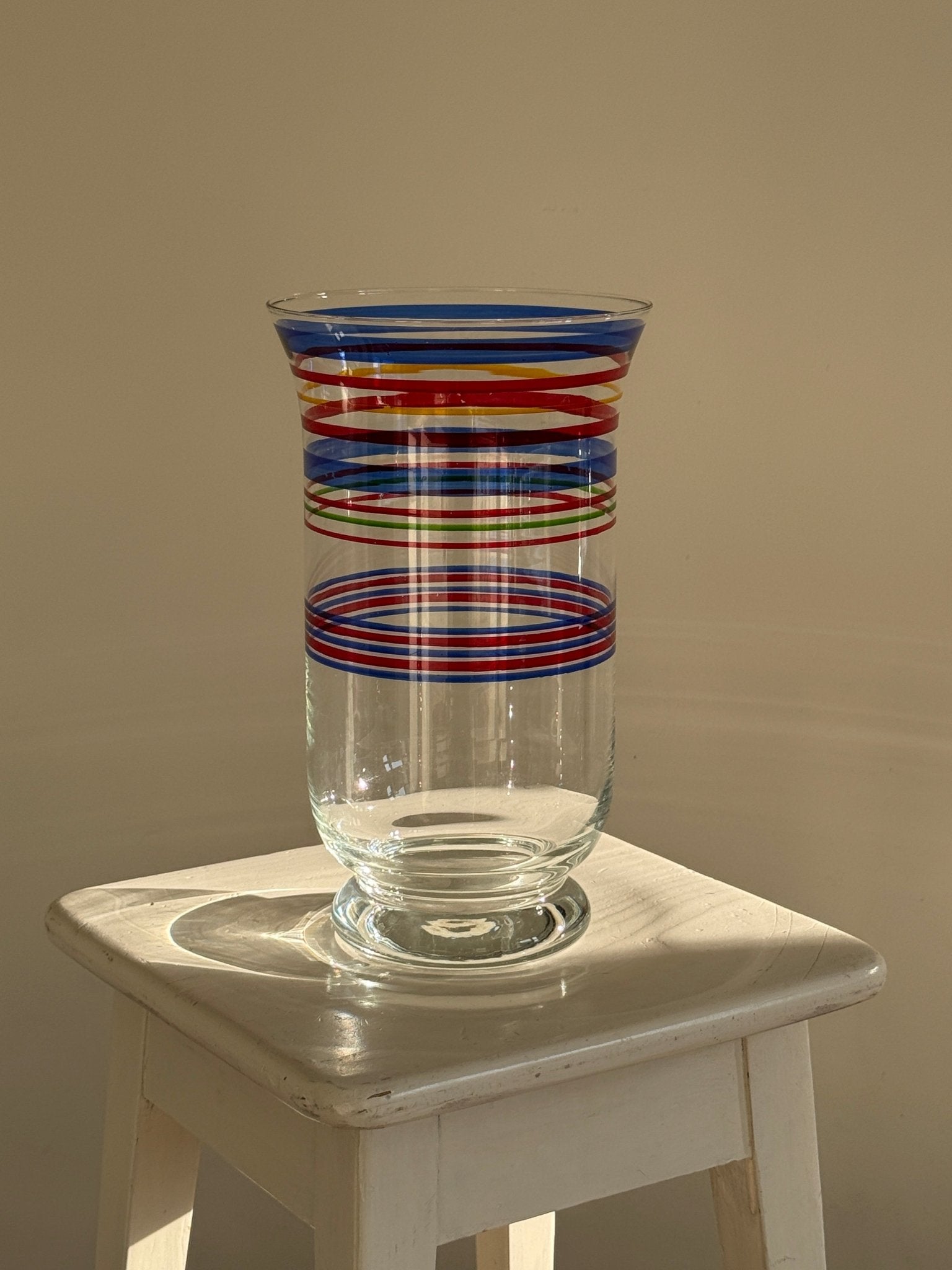 Striped glass vase - NEROLI