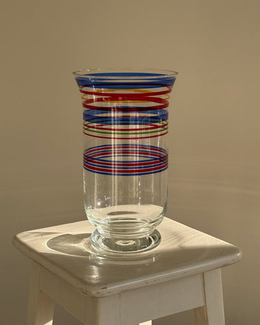 Striped glass vase - NEROLI