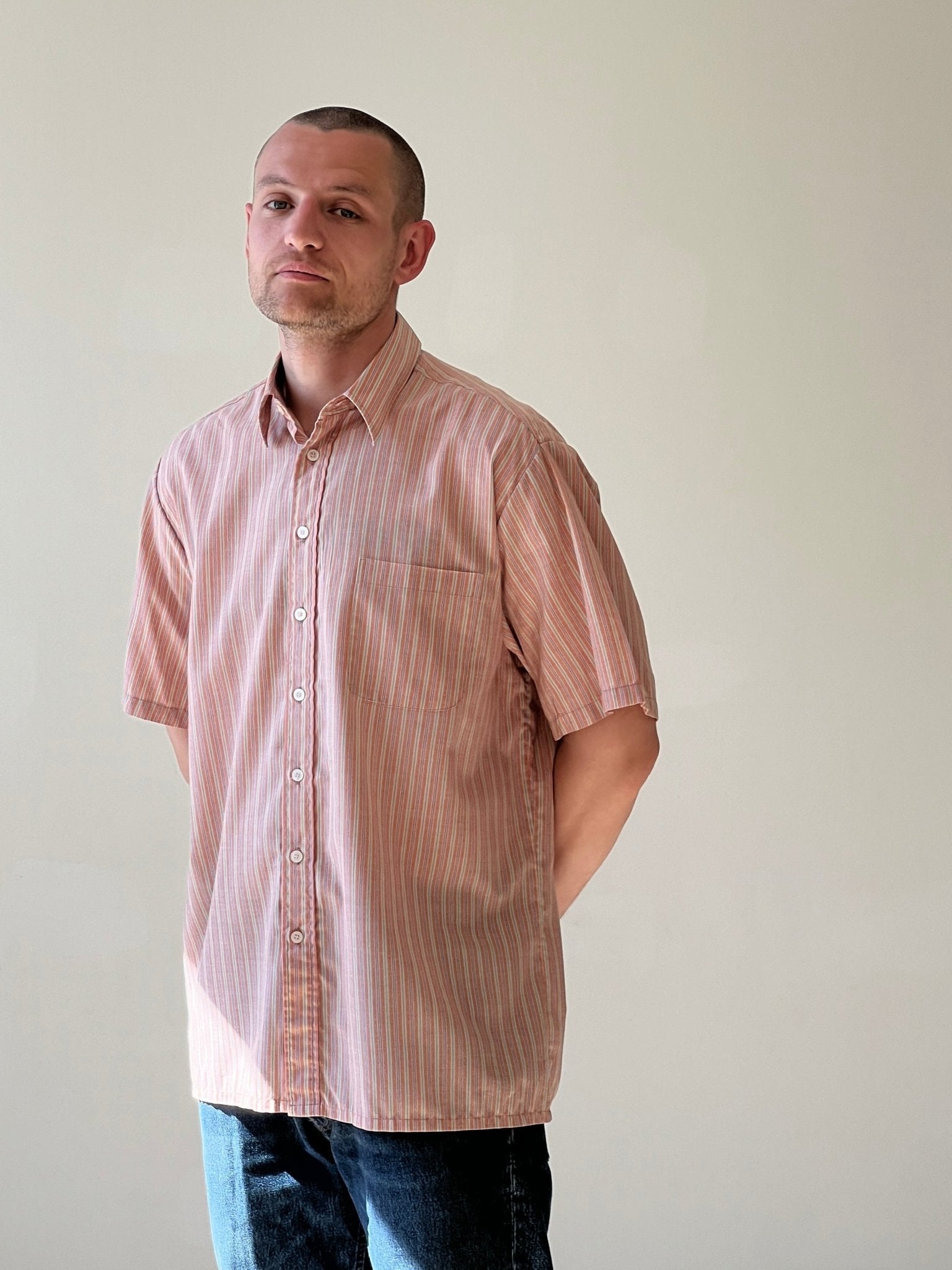 Striped short sleeve shirt - NEROLI