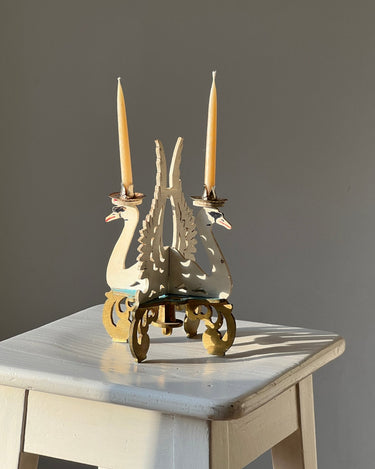 Swan candelabra - NEROLI