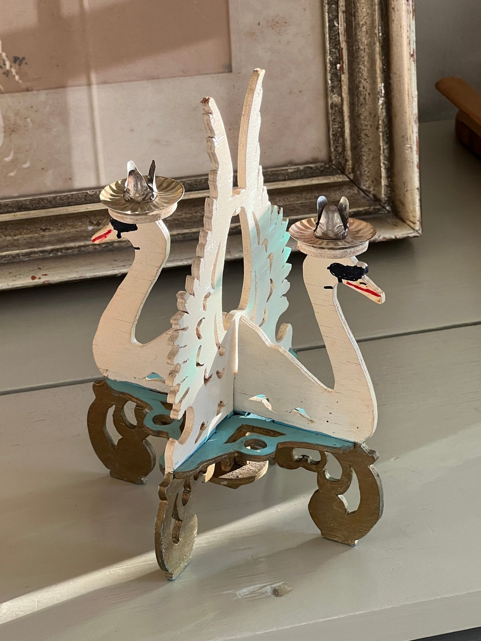 Swan candelabra - NEROLI