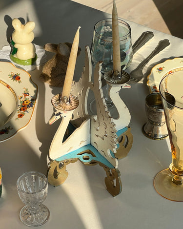 Swan candelabra - NEROLI
