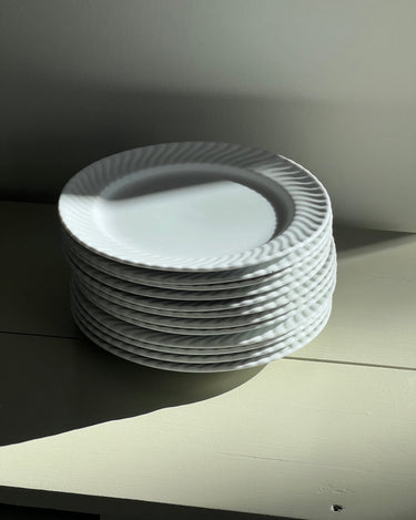 Swirl dinner plates (12 pcs) - NEROLI