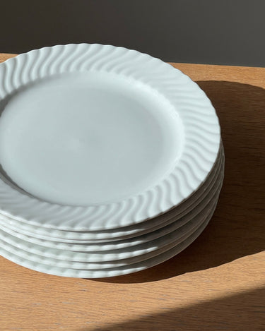 Swirl dinner plates (12 pcs) - NEROLI