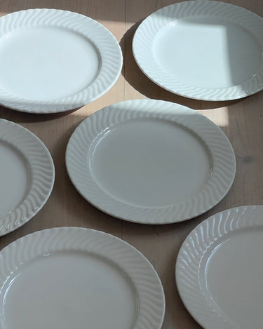 Swirl dinner plates (12 pcs) - NEROLI