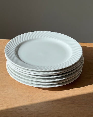 Swirl dinner plates (12 pcs) - NEROLI