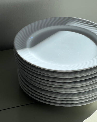 Swirl dinner plates (12 pcs) - NEROLI