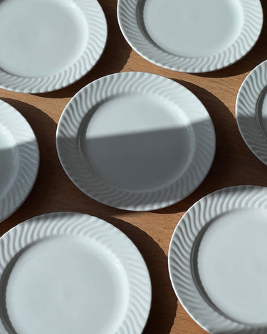 Swirl dinner plates (12 pcs) - NEROLI
