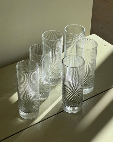 Swirl glass tumblers - NEROLI