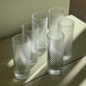 Swirl glass tumblers - NEROLI