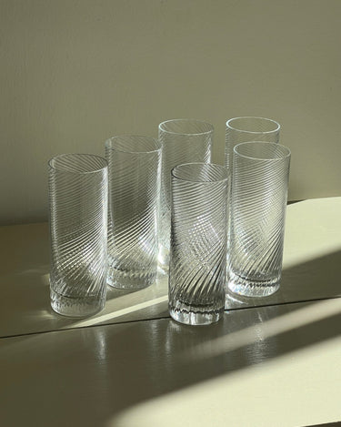 Swirl glass tumblers - NEROLI