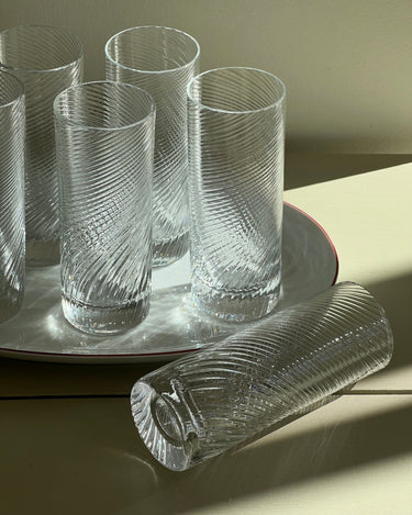 Swirl glass tumblers - NEROLI