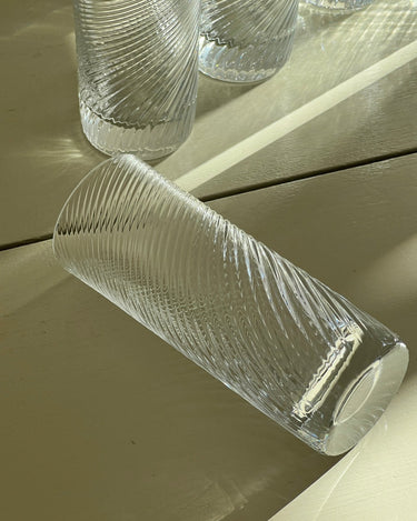 Swirl glass tumblers - NEROLI