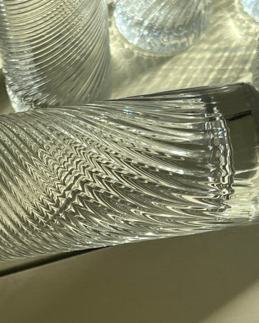 Swirl glass tumblers - NEROLI