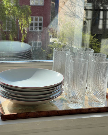 Swirl glass tumblers - NEROLI