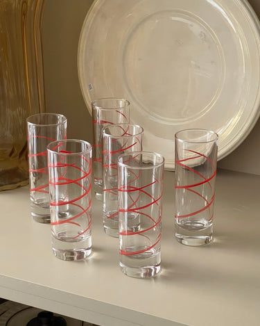 Swirl glasses (6 pcs) - NEROLI