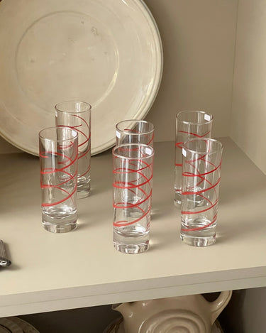 Swirl glasses (6 pcs) - NEROLI