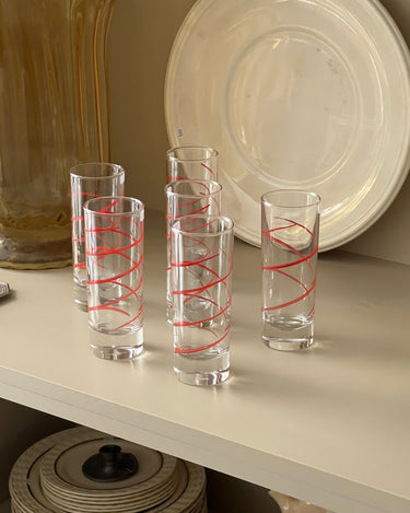 Swirl glasses (6 pcs) - NEROLI