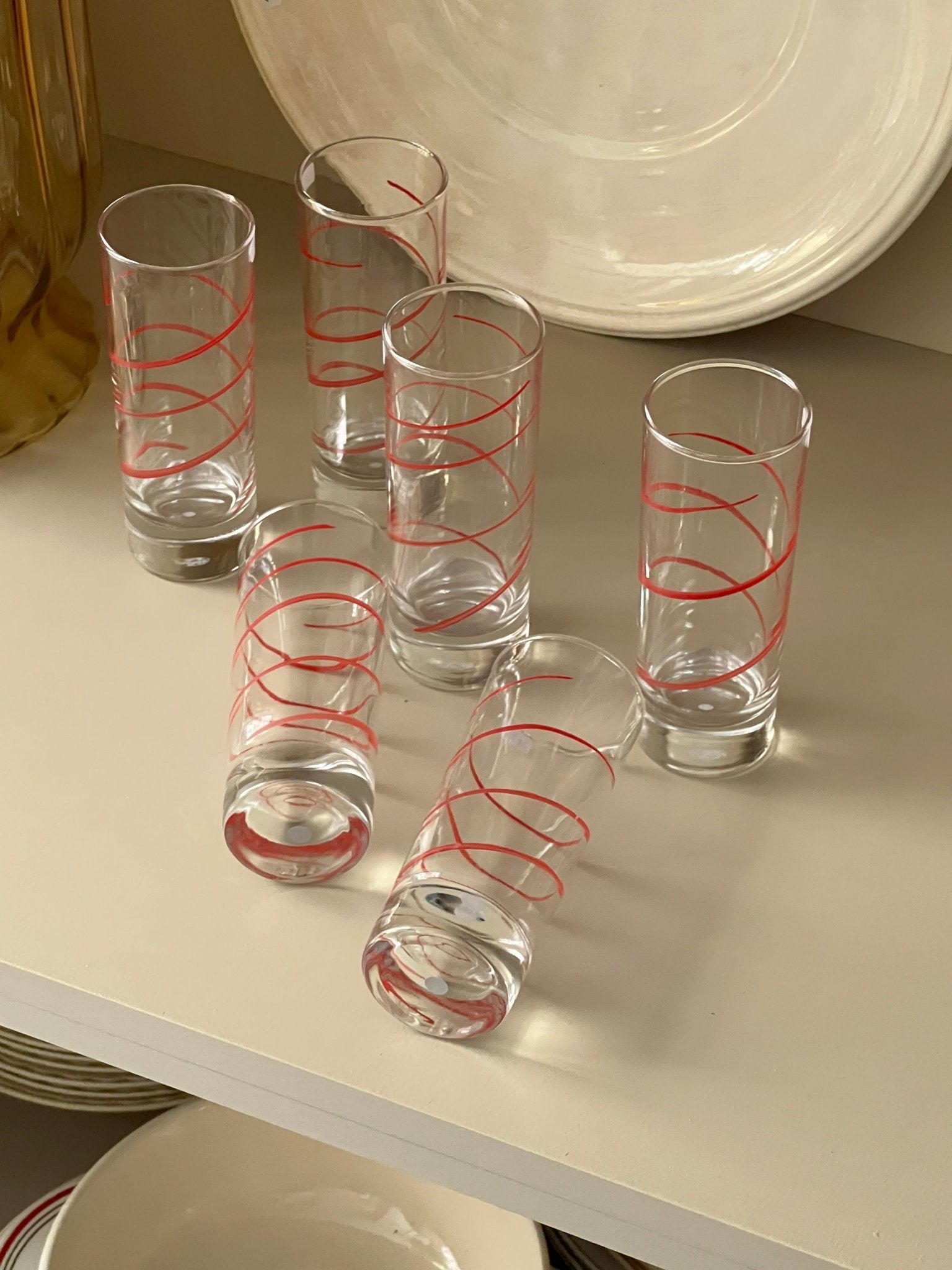 Swirl glasses (6 pcs) - NEROLI
