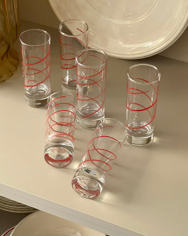 Swirl glasses (6 pcs) - NEROLI